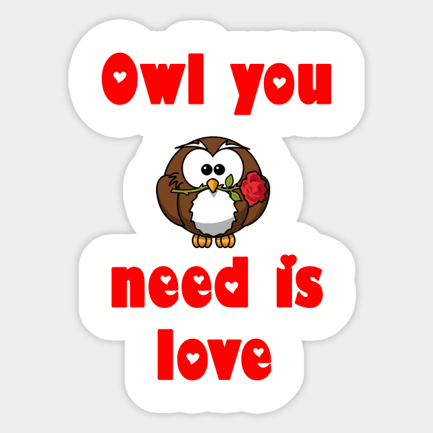 Owl you need is love Sticker by MissMorty2